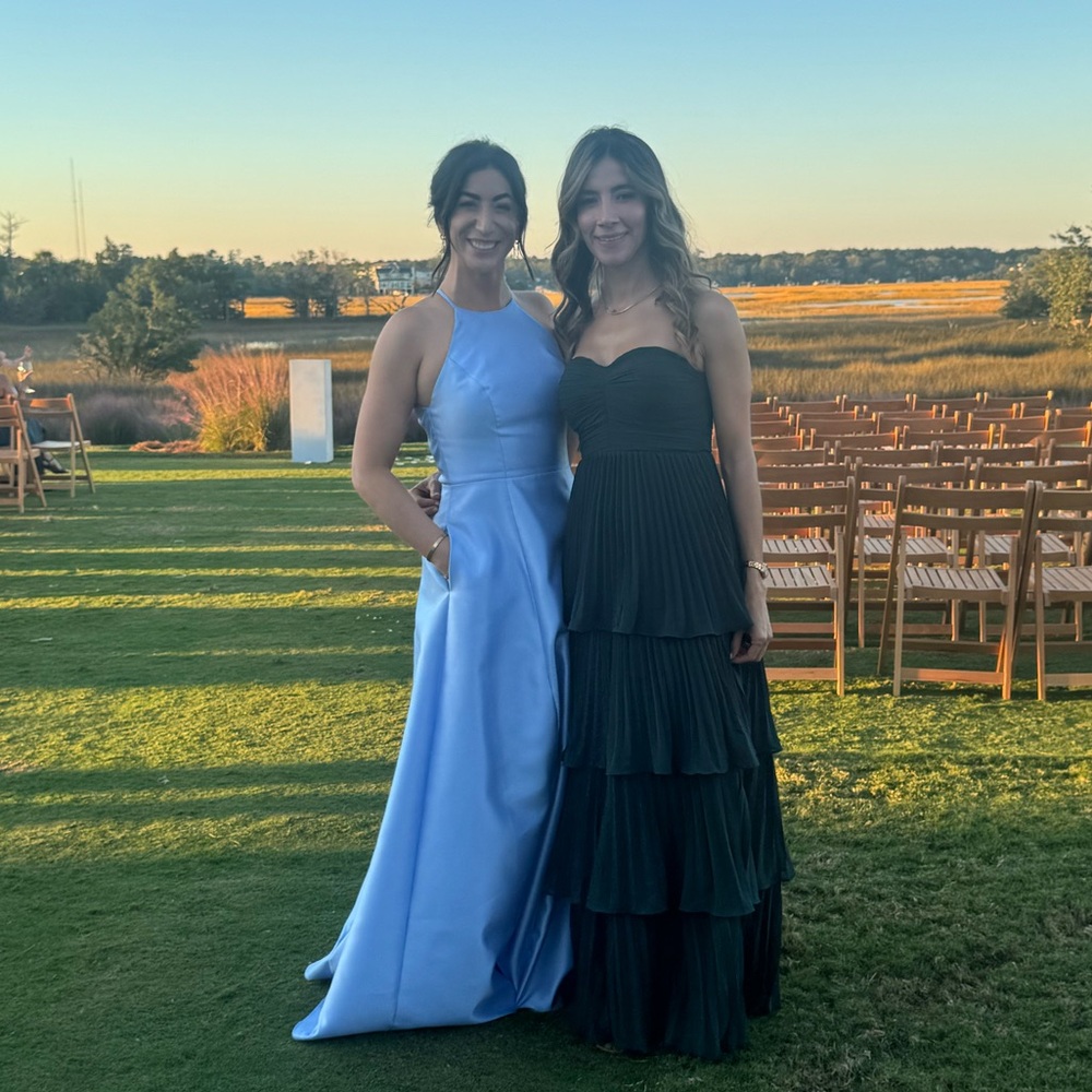 ALFRED SUNG Davis D874 sky blue bridesmaid dress - Picture 6 of 13